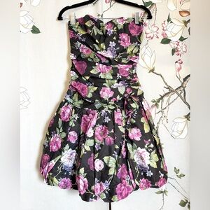 Vintage 80s Cabbage Rose Strapless Bubble Dress NOS 55,000 Dress Collection